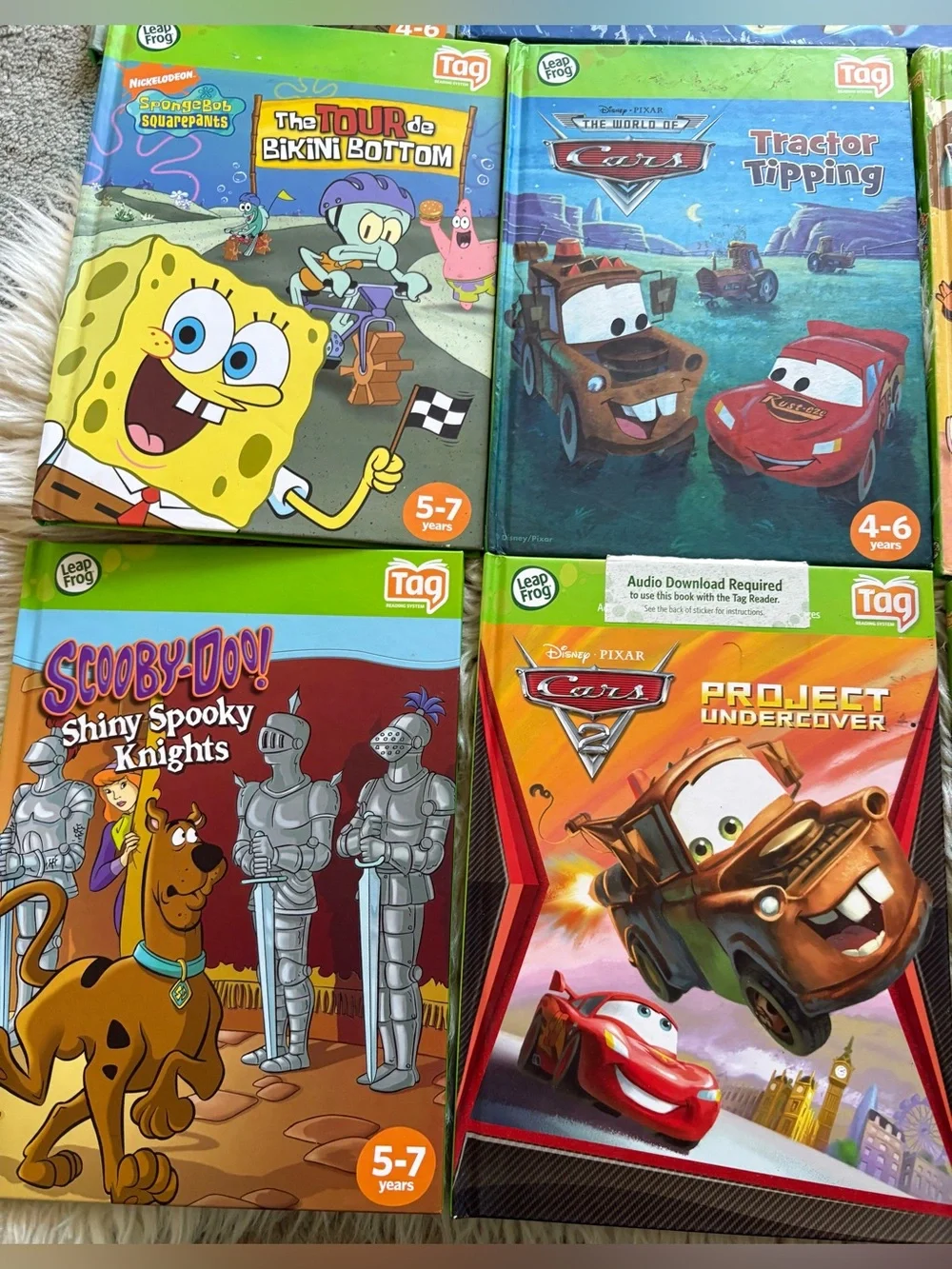 Leapfrog Tag Pen Reader 12 Books Case Cord CD Bundle Lot Reading System Learning